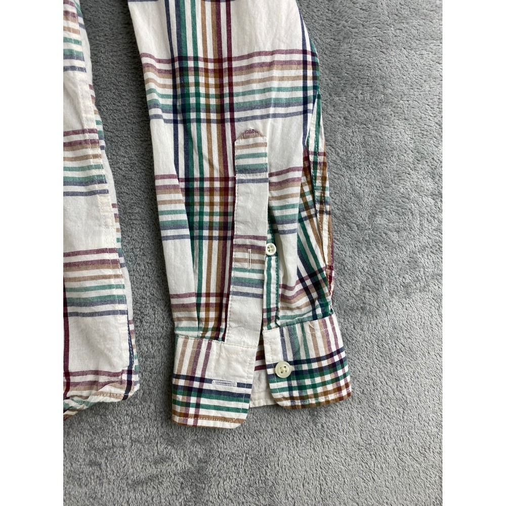 GAP Men Slim Fit Plaid Button Down Shirt Long Sleeve Casual Size M - Picture 4 of 10
